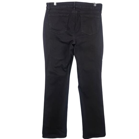 NYDJ Marilyn Straight Leg Jeans Women’s SZ 14 Black LiftXTuck Technology EUC - Picture 2 of 16